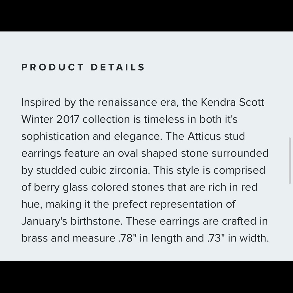 NWT RARE & Retired Kendra Scott Atticus Earrings Berry CZ’s Yellow Gold Perfect! - Picture 8 of 13